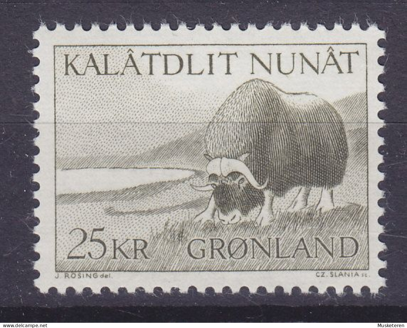 Greenland 1969 Mi. 74     25 Kr Tierwelt Moschusochse Musk Beef Boeuf Musqué Carne De Res Almizcler (Cz. Slania) MNH** - Neufs