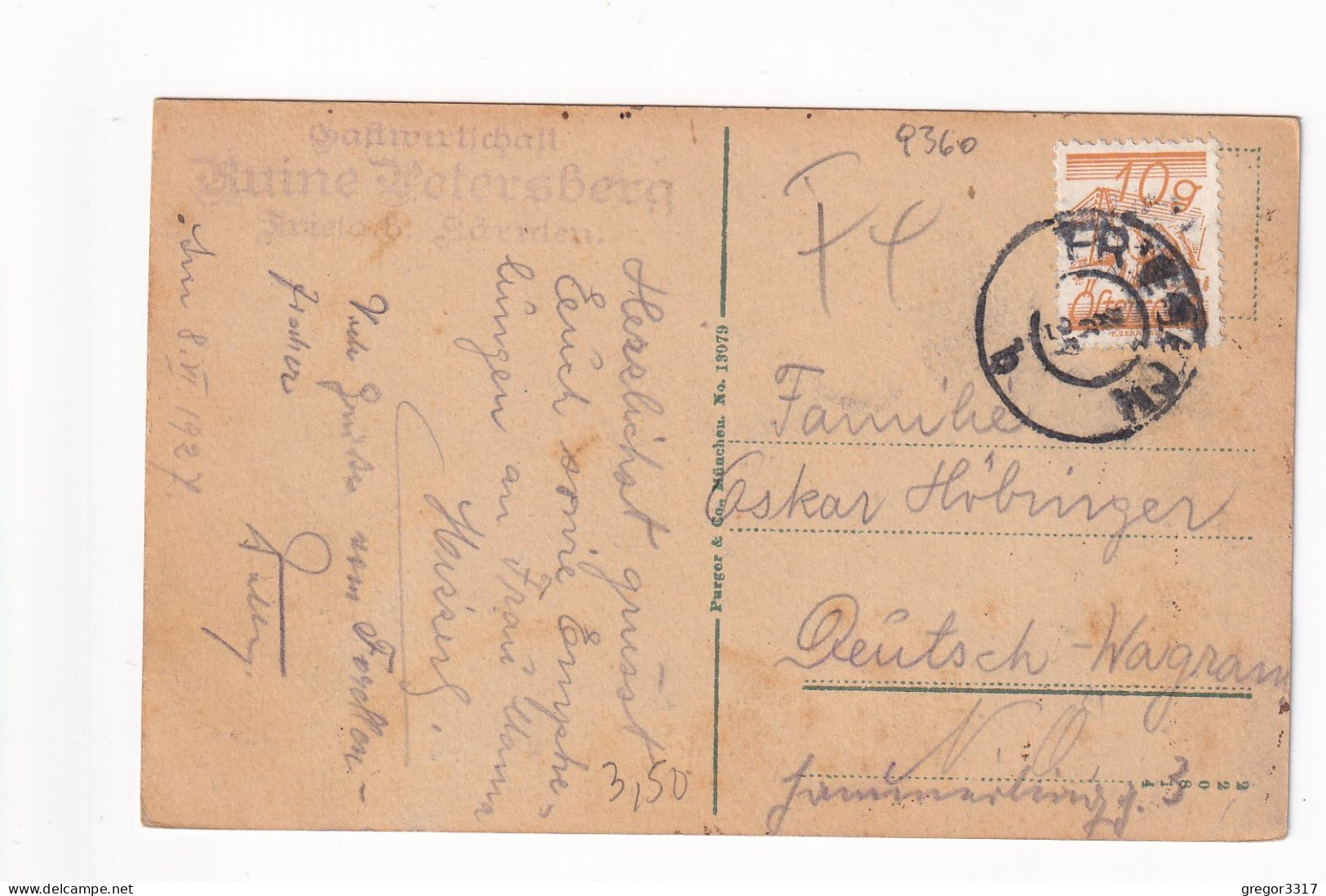 E5483) FRIESACH In Kärnten - Stadtgraben Mit Feste Virgilienberg 1927 - Friesach