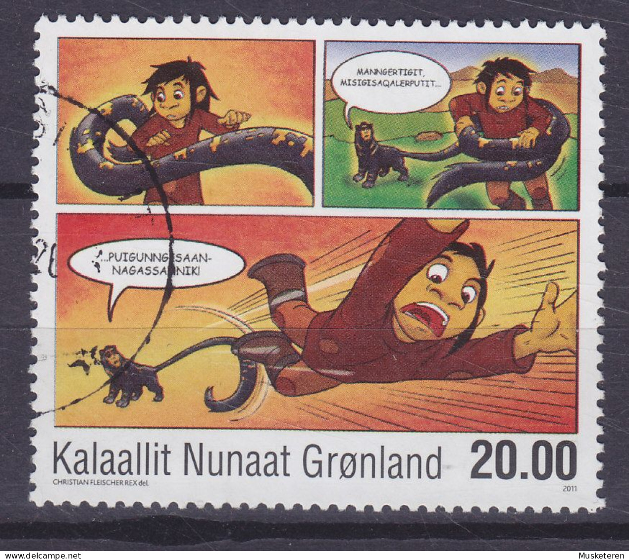 Greenland 2011 Mi. 589, 20.00 (Kr) Grönländische Comics (III) Die Legende Von Kaassasuk - Used Stamps