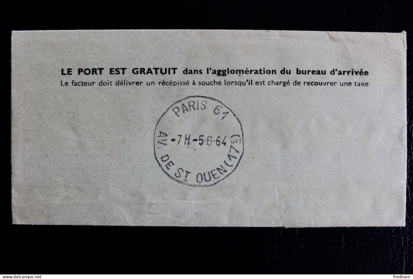 1964 TELEGRAMME CAD PARIS 6 AV DE ST OUEN (17e) Du 5-6-1964 TTB - Telegrafi E Telefoni