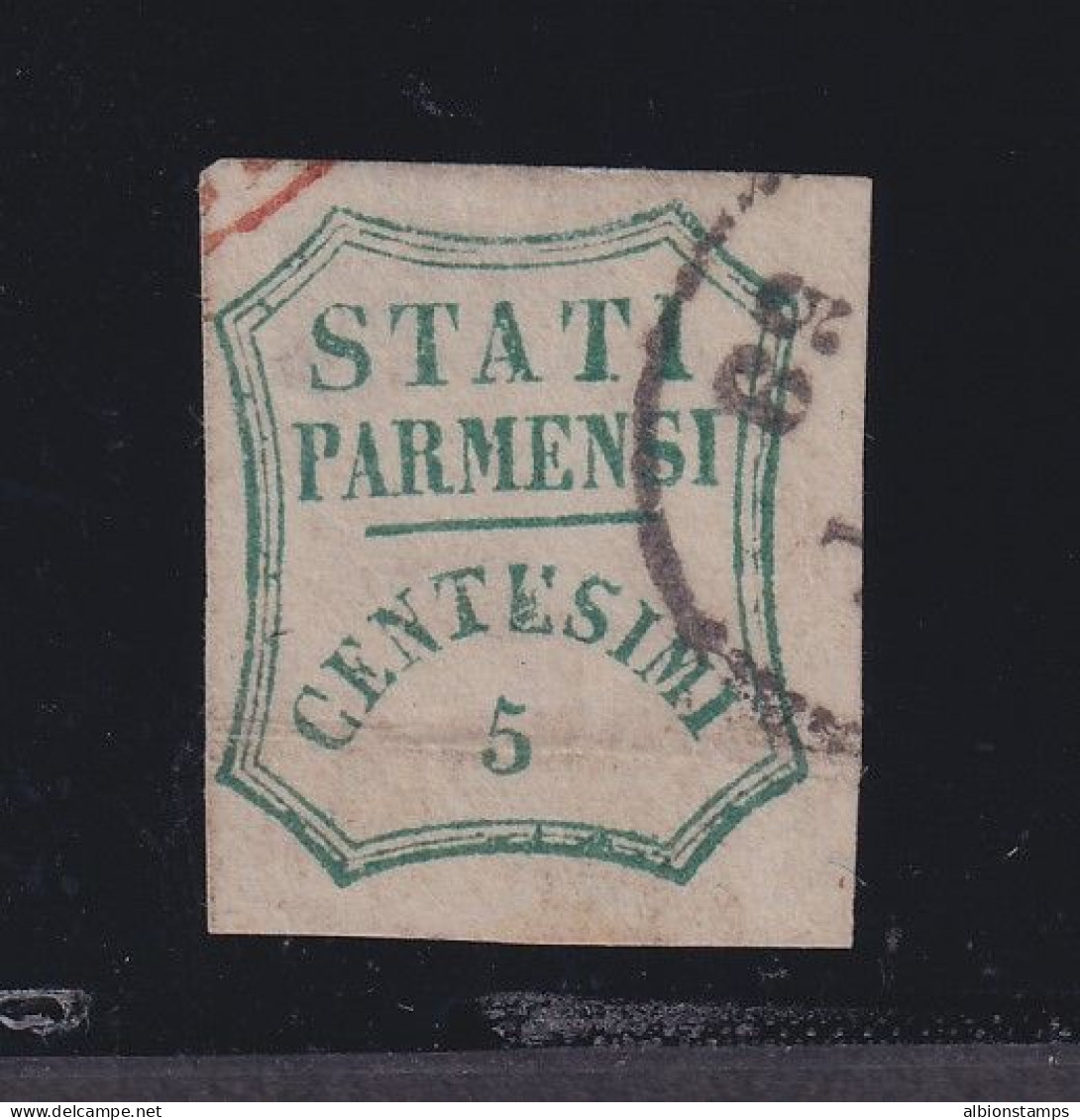 Parma (Italian States), Scott 12a (Sassone 12), Used (crease), W/ 2023 Avi Cert - Parme