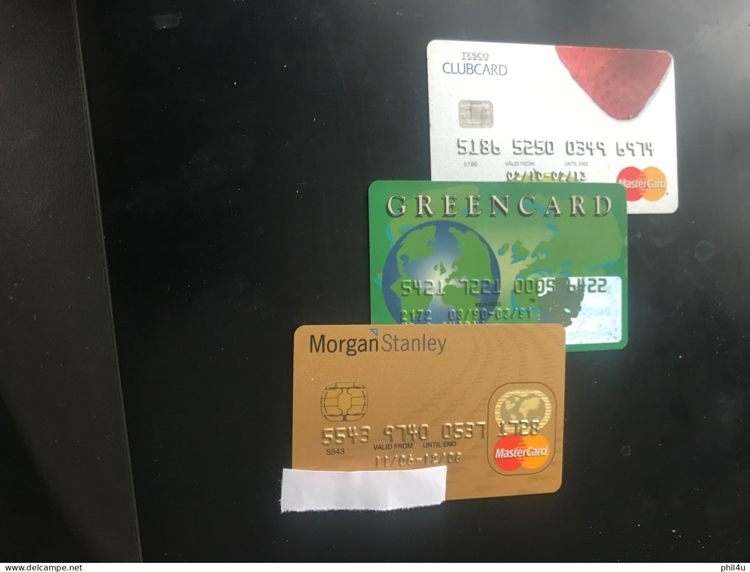 6 Different Old Credit Cards Master Cards All Complete Used Just Covered Name - Cartes De Crédit (expiration Min. 10 Ans)