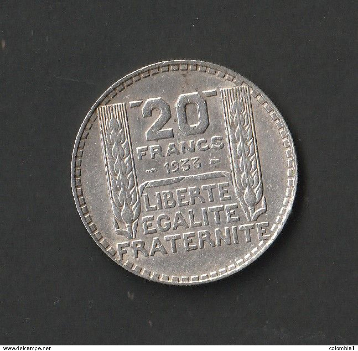 PIECE ARGENT Année 1933 De 20 F Type Turin - 20 Francs