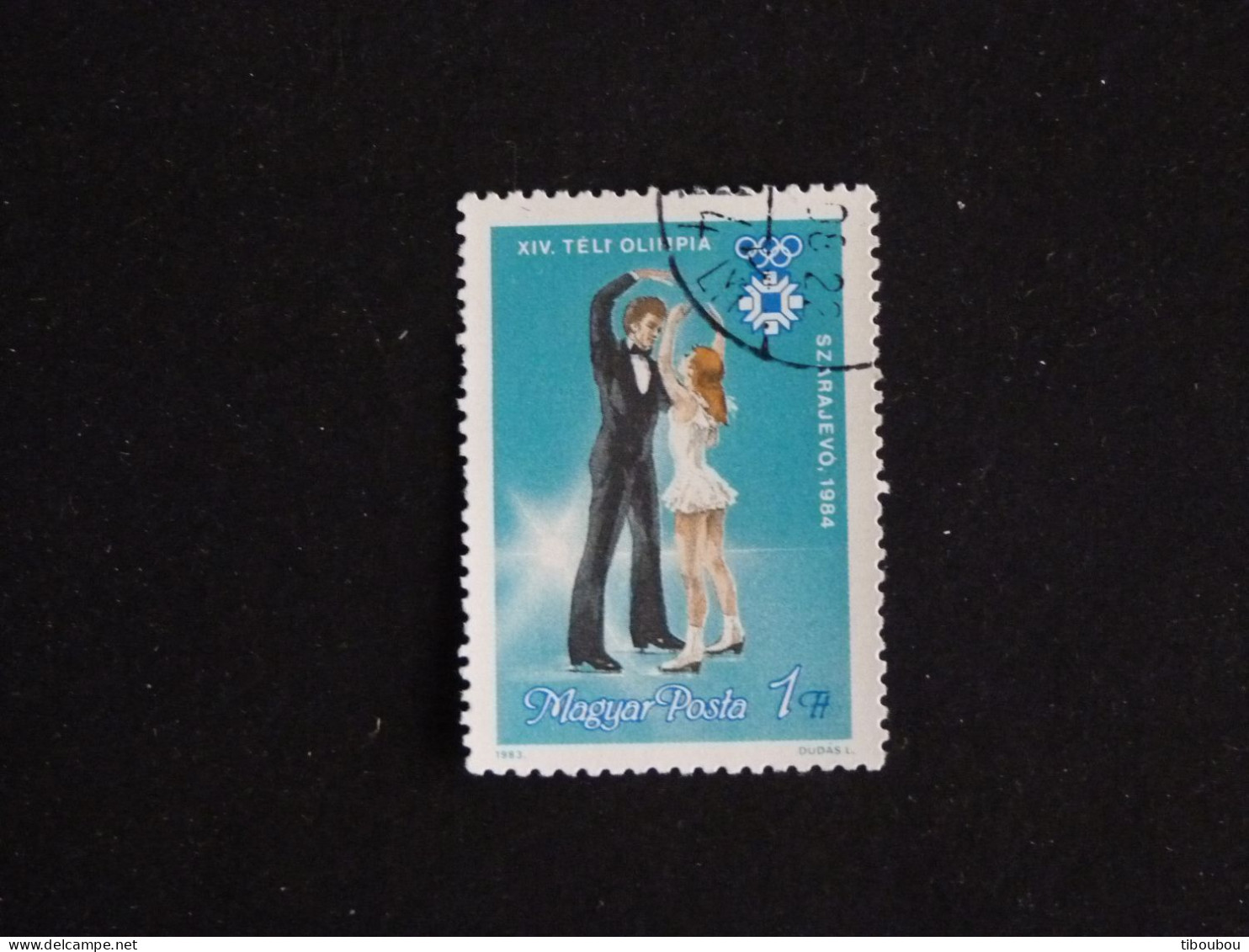 HONGRIE HUNGARY MAGYAR YT 2889 OBLITERE - JEUX OLYMPIQUES SARAJEVO /PATINAGE ARTISTIQUE DANSE SUR GLACE - Used Stamps