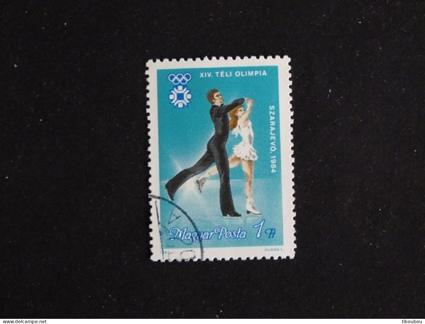 HONGRIE HUNGARY MAGYAR YT 2890 OBLITERE - JEUX OLYMPIQUES SARAJEVO /PATINAGE ARTISTIQUE DANSE SUR GLACE - Used Stamps