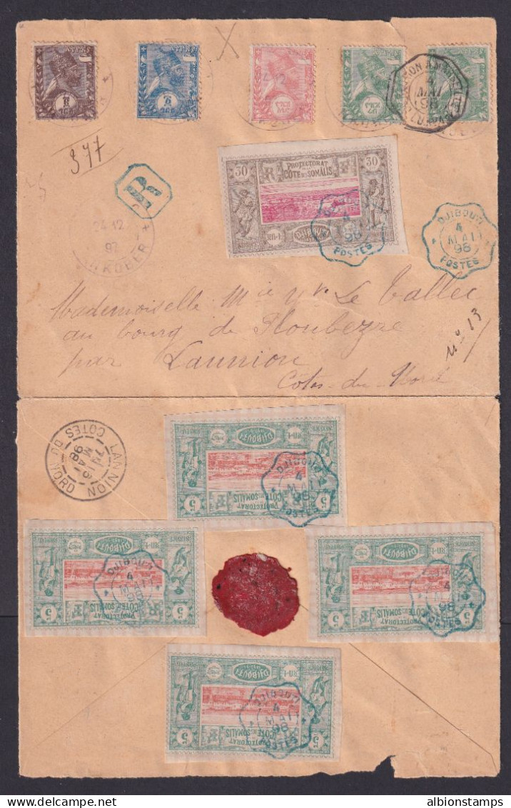 Ethiopia/Somali Coast - 1897 Combination Cover To France, W/ 2011 Behr Cert - Etiopia