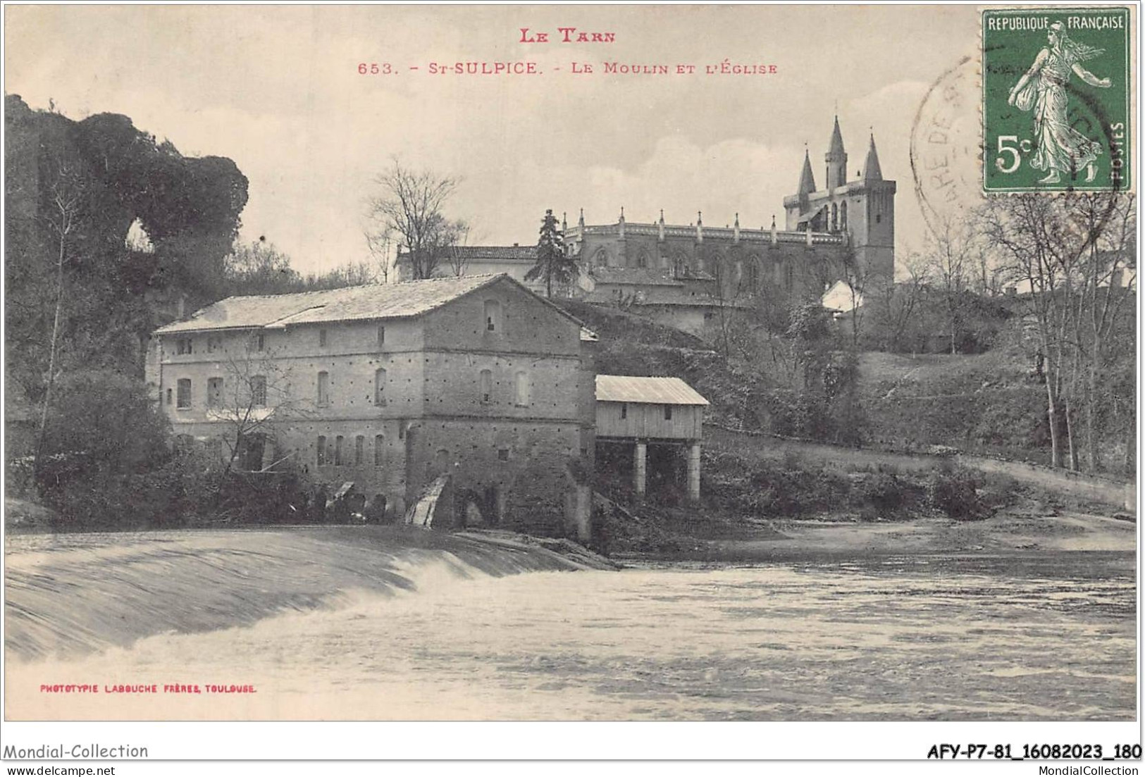 AFYP7-81-0670 - Le Tarn - SAINT-SULPICE - Le Moulin Et L'église  - Saint Sulpice