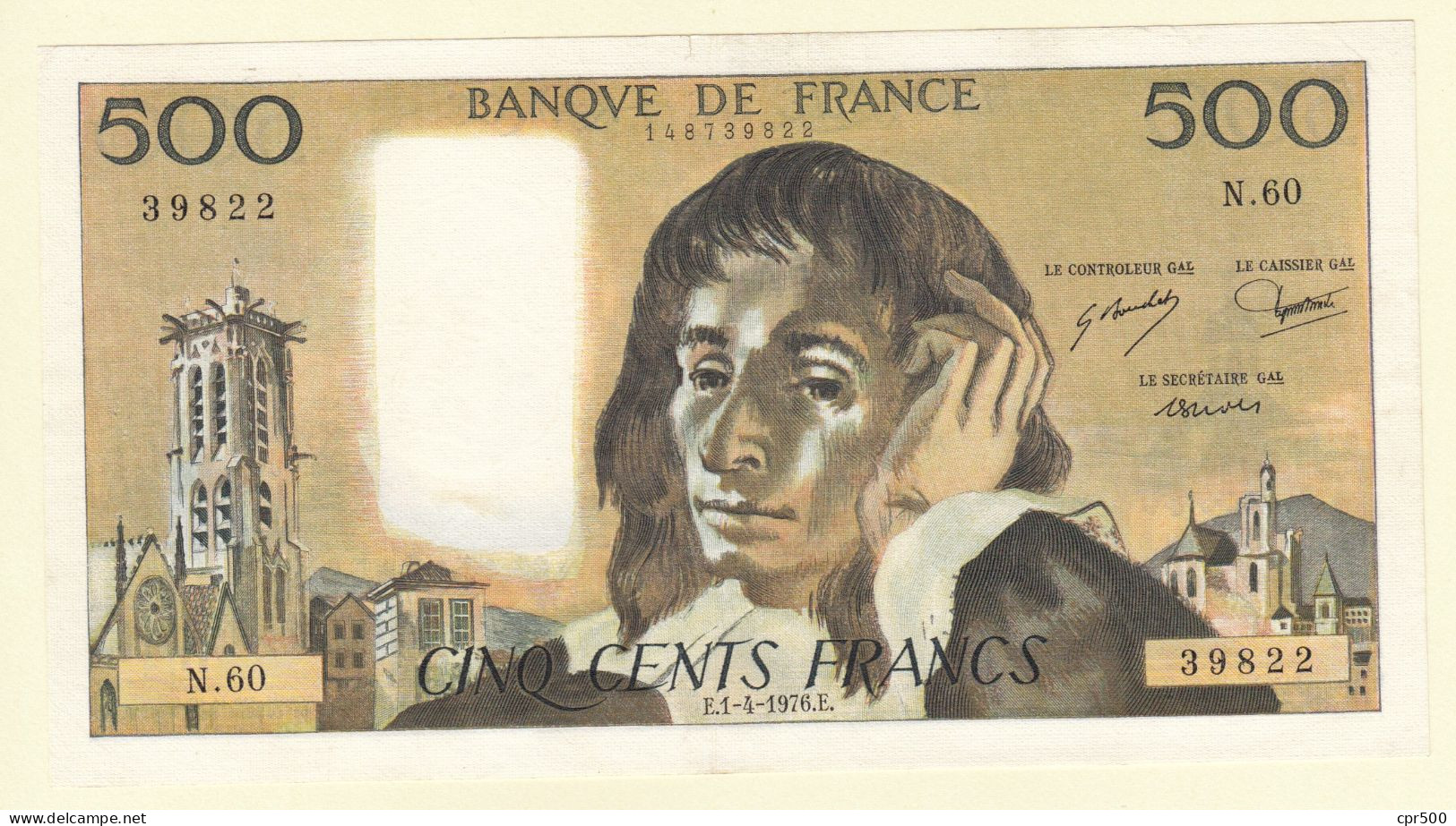 500 Francs PASCAL FRANCE Type 1968 F.71.14 TB - 500 F 1968-1993 ''Pascal''