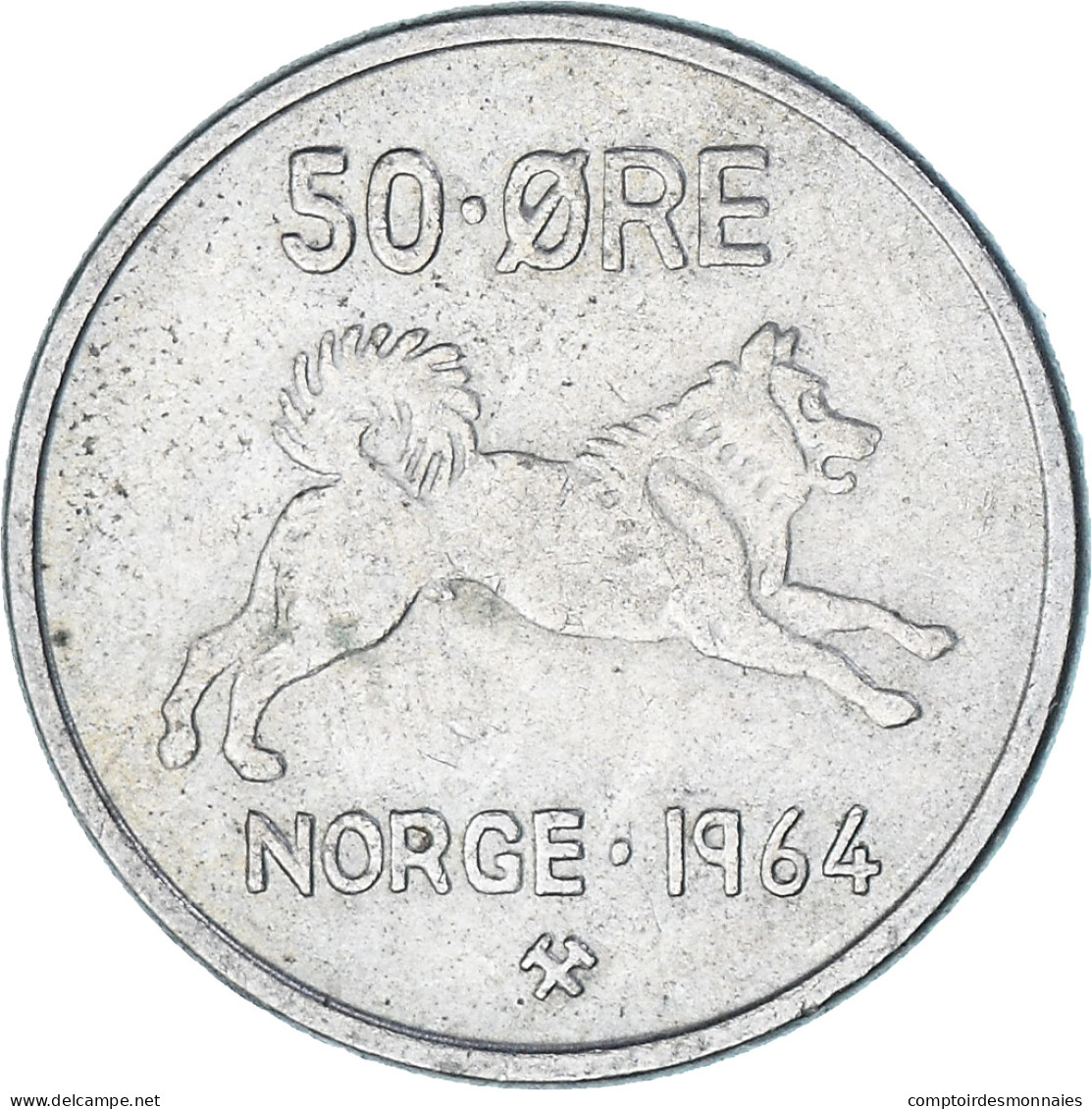 Norvège, 50 Öre, 1964 - Noruega