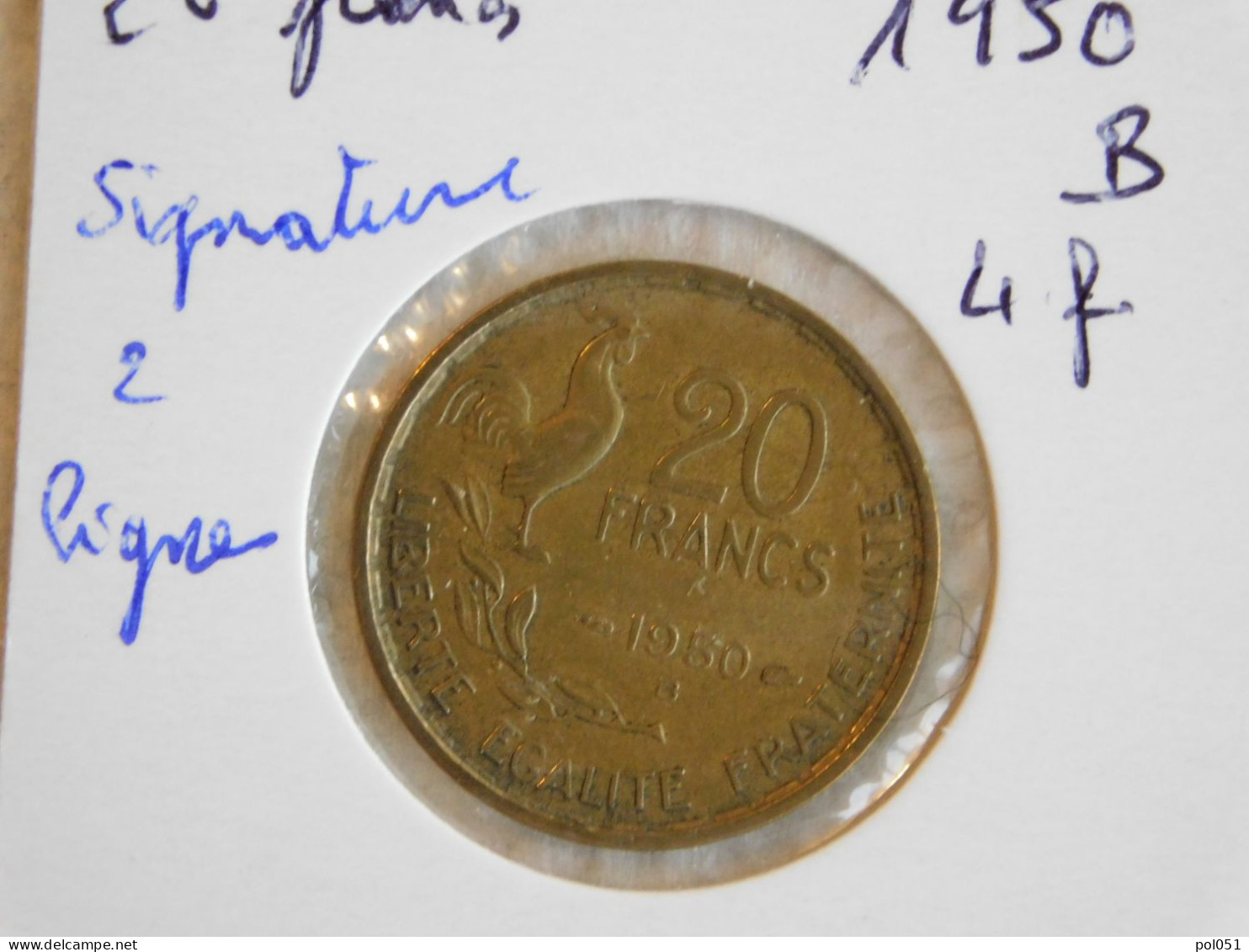 France 20 Francs 1950 B 4f 4 Faucilles GEORGES GUIRAUD (1035) - 20 Francs