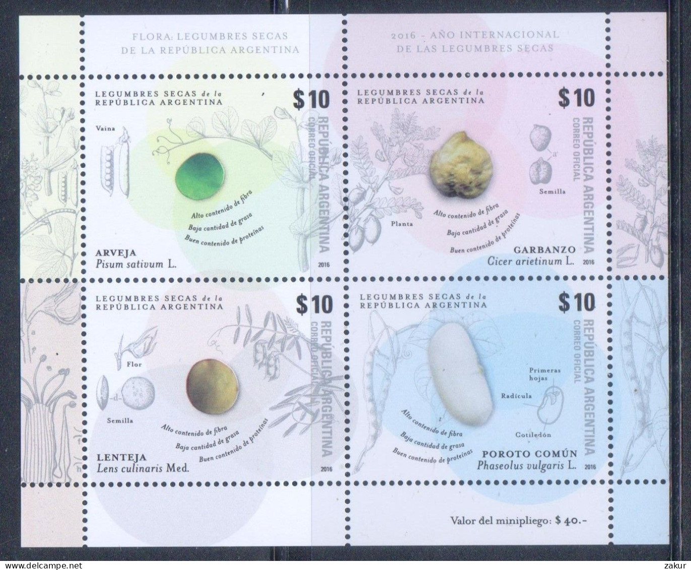 Argentina 2016 - Legumbres Secas - Unused Stamps