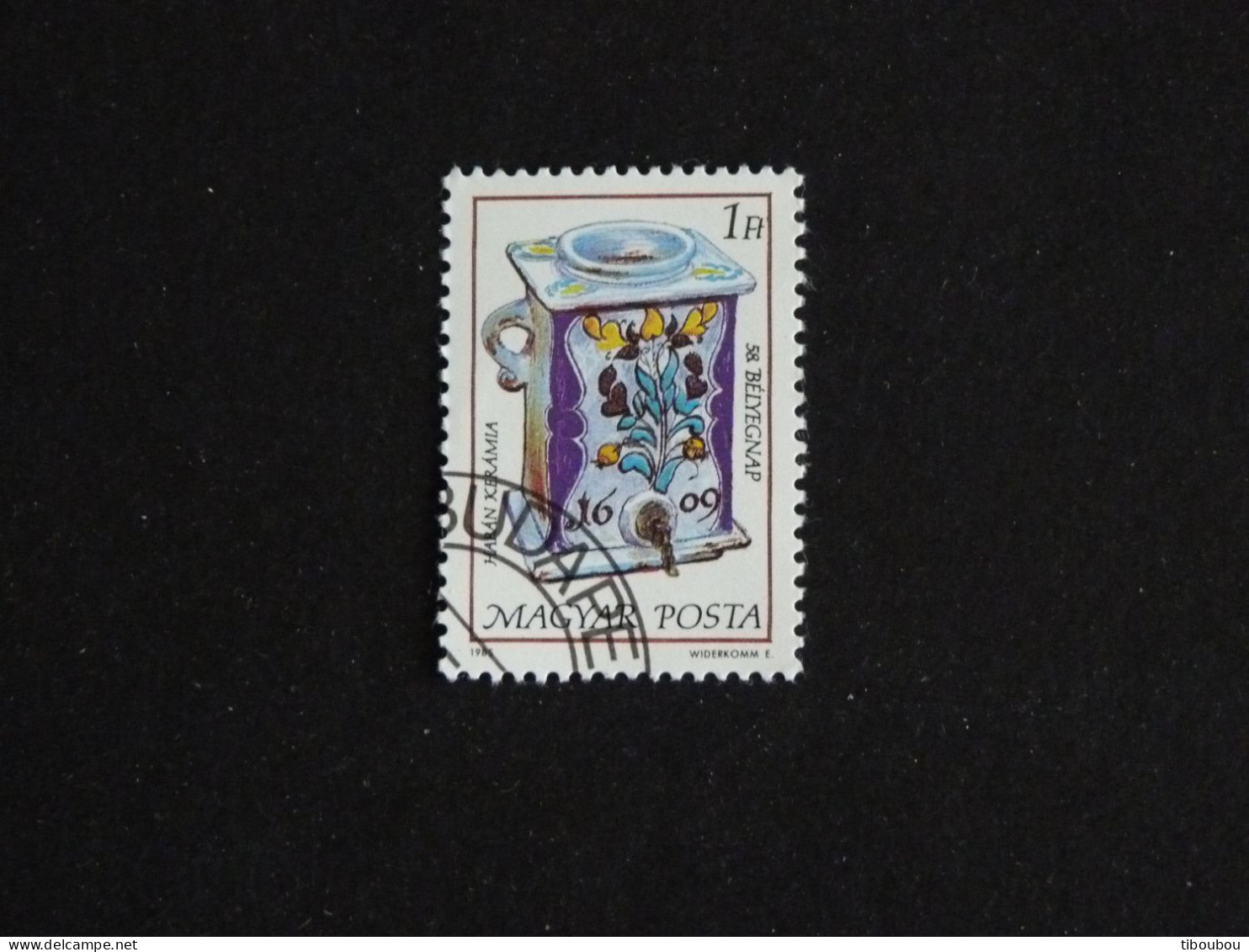 HONGRIE HUNGARY MAGYAR YT 3002 OBLITERE - EUROPHILEX'85 / RESERVOIR A EAU EN FAÏENCE - Used Stamps