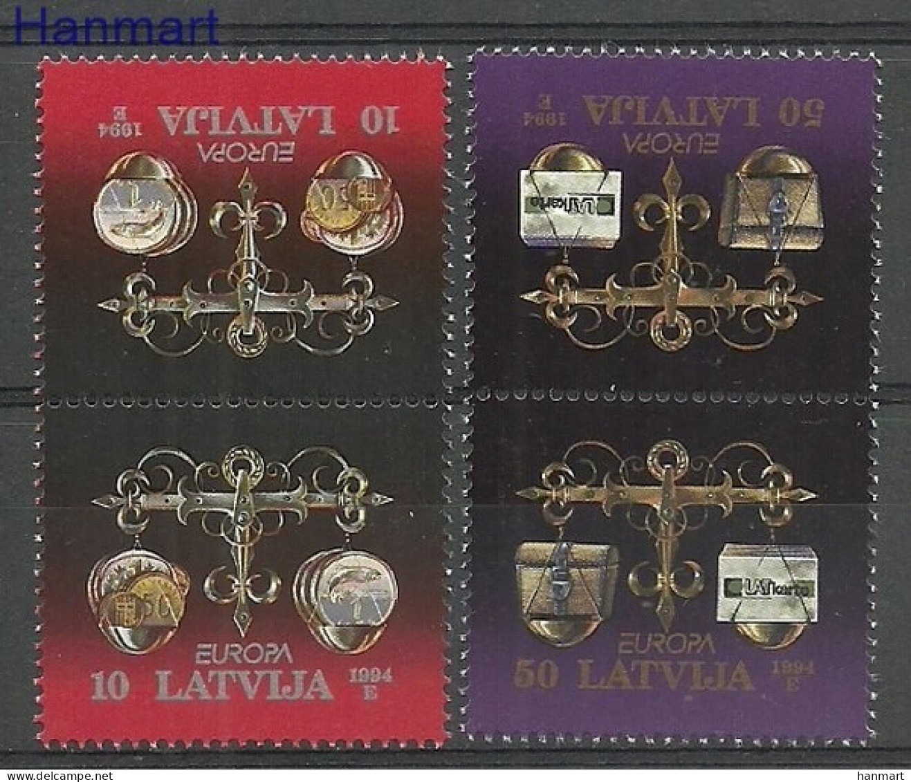 Latvia 1994 Mi 376-377 MNH  (ZE3 LTVkeh376-377) - 1994