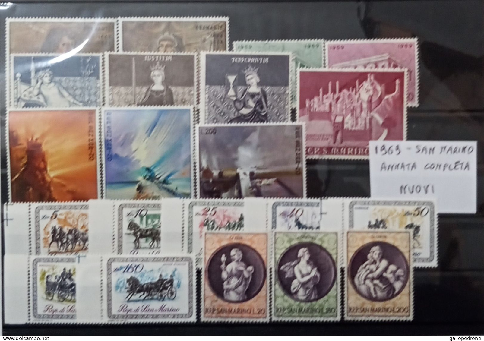 1967/68/69 San Marino, ANNATE COMPLETE+2 Pacchi 62 Valori NUOVI MNH** - Ongebruikt