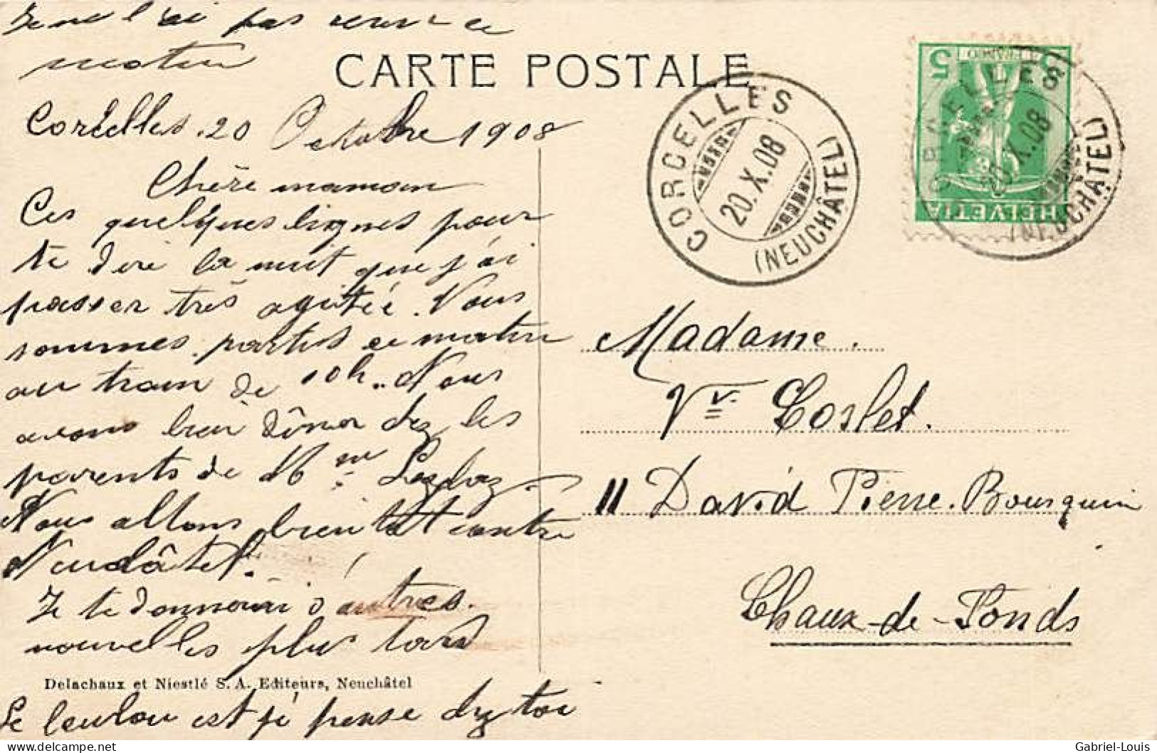 Corcelles Attelages 1908 - Corcelles