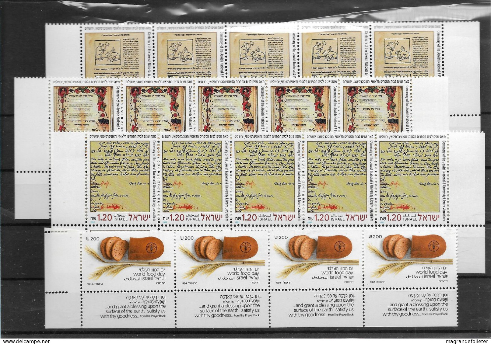 TIMBRE STAMP ZEGEL ISRAËL PETIT LOT 4 X 899 ET 5 X 1147-1154  XX921 1181-83  XX - Unused Stamps (with Tabs)