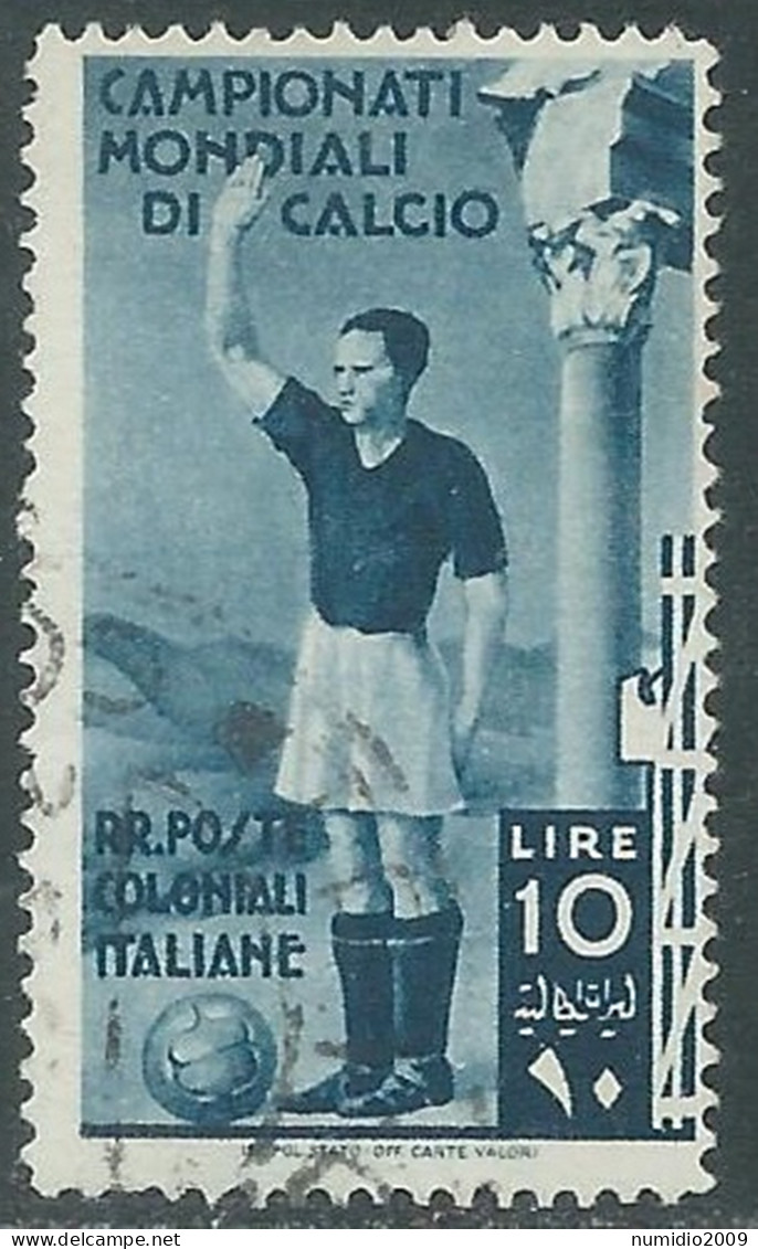 1934 EMISSIONI GENERALI USATO MONDIALI DI CALCIO 10 LIRE - RA1-5 - Amtliche Ausgaben