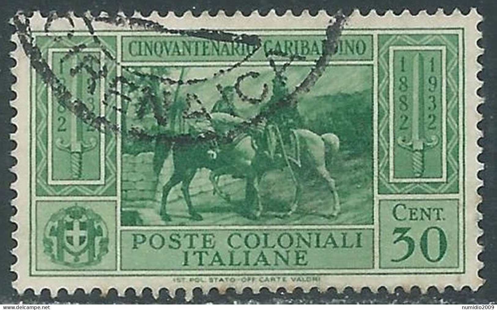 1932 EMISSIONI GENERALI USATO GARIBALDI 30 CENT - RA2-2 - Emissions Générales