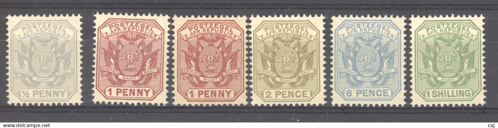 Transvaal  :  Yv  106-10  * - Transvaal (1870-1909)