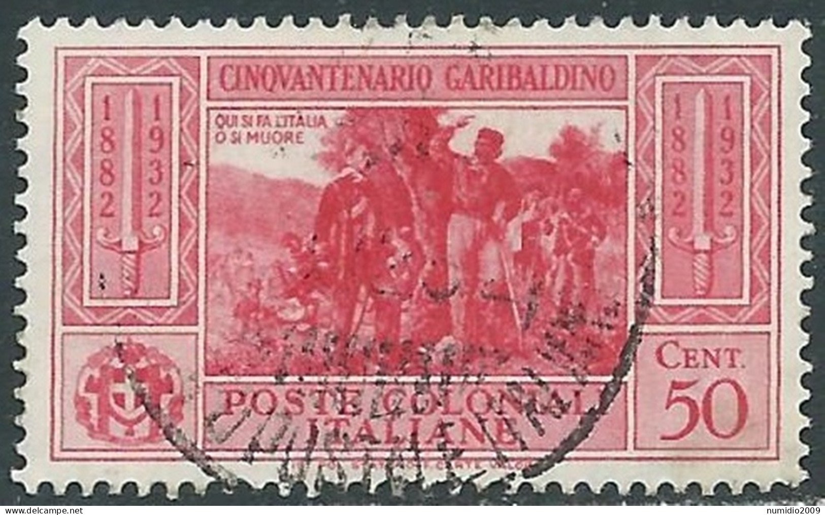 1932 EMISSIONI GENERALI USATO GARIBALDI 50 CENT - RA2-2 - Emissions Générales