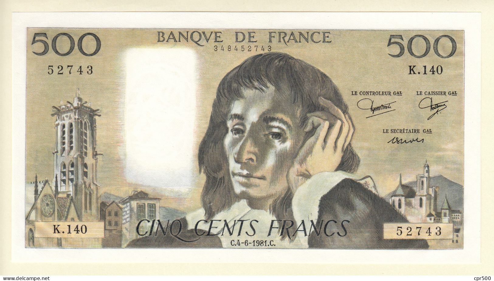 500 Francs PASCAL FRANCE Type 1968 F.71.24 Pr.NEUF - 500 F 1968-1993 ''Pascal''