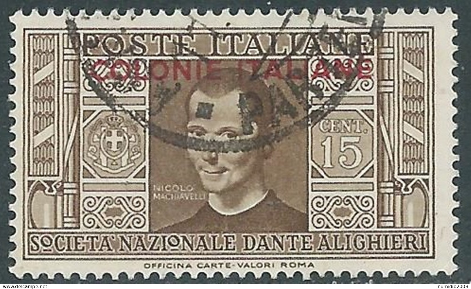 1932 EMISSIONI GENERALI USATO DANTE 15 CENT - RA6-2 - Amtliche Ausgaben