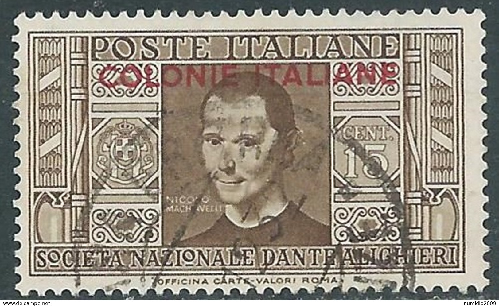 1932 EMISSIONI GENERALI USATO DANTE 15 CENT - RA2-8 - Amtliche Ausgaben