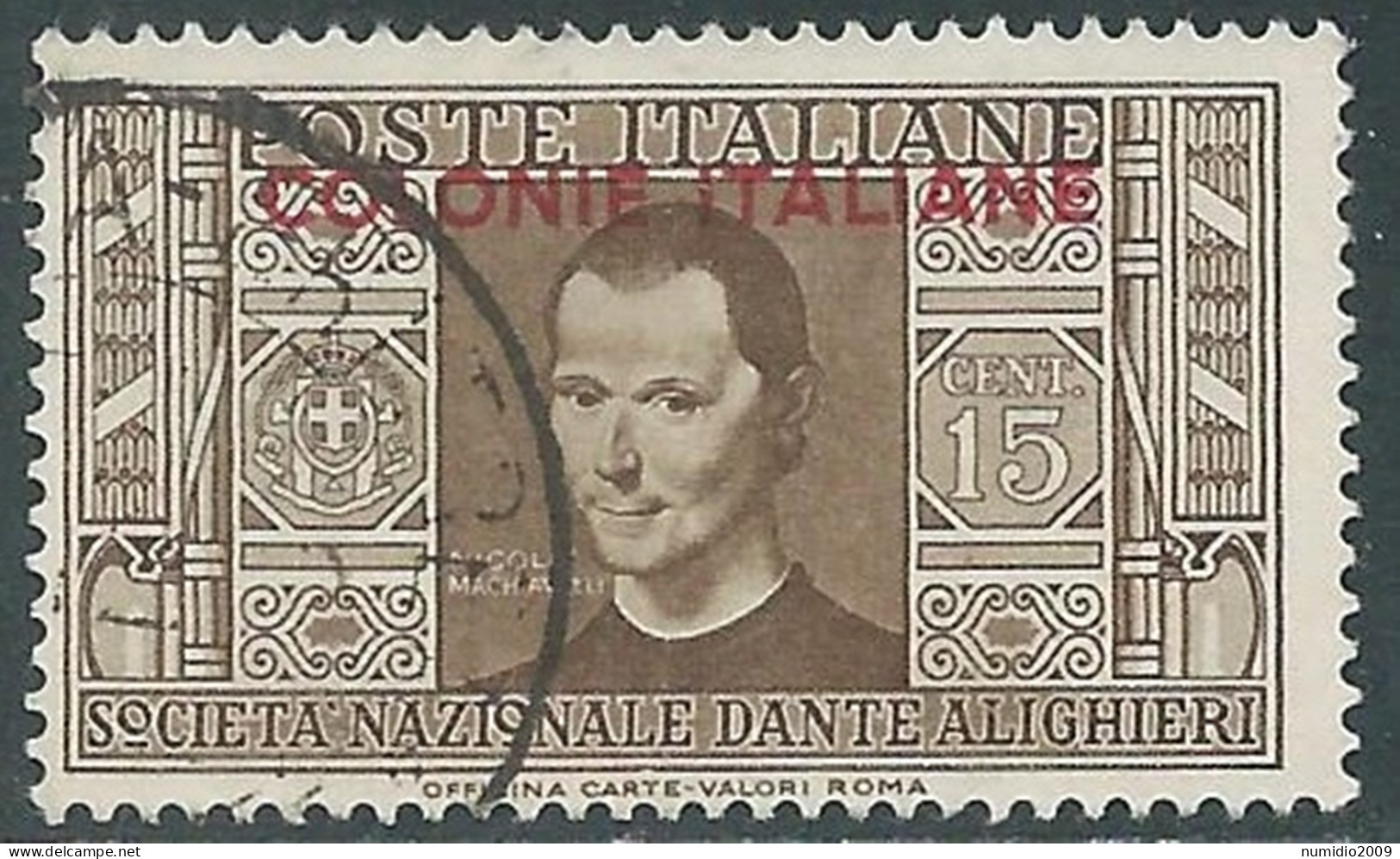 1932 EMISSIONI GENERALI USATO DANTE 15 CENT - RA2-7 - Amtliche Ausgaben