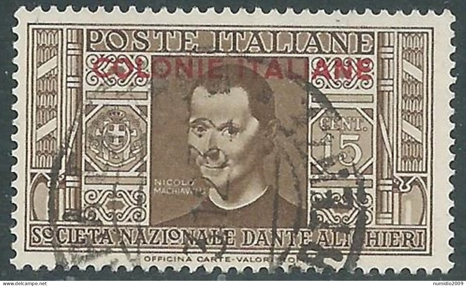 1932 EMISSIONI GENERALI USATO DANTE 15 CENT - RA2-2 - General Issues