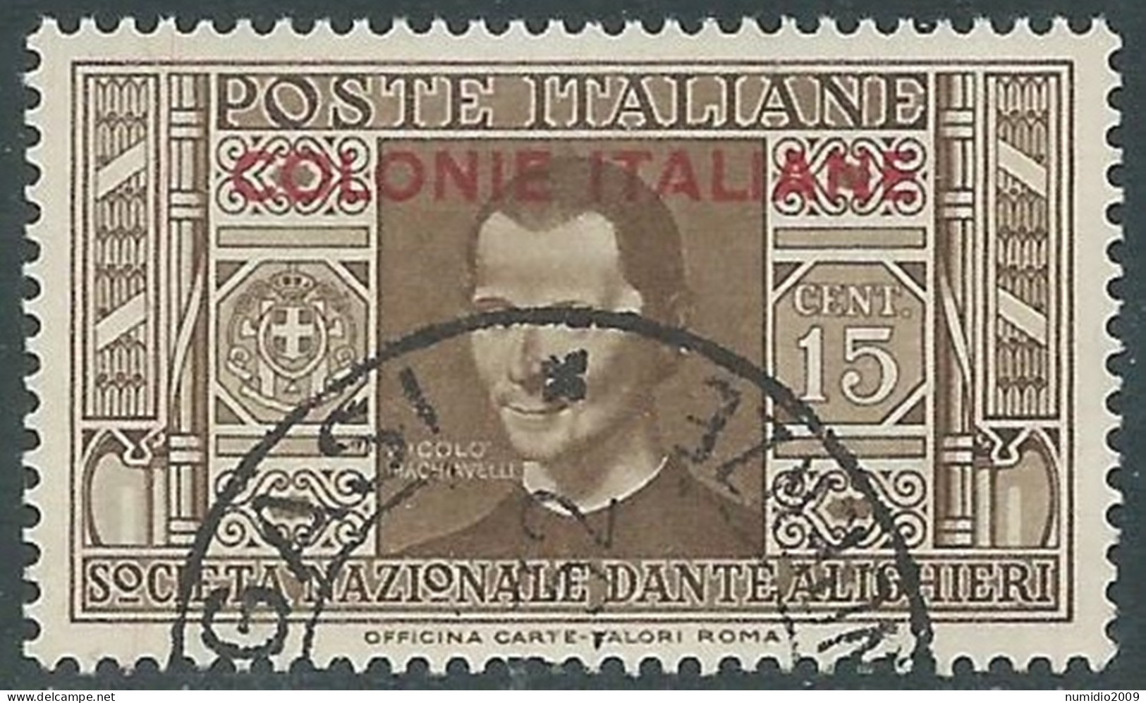 1932 EMISSIONI GENERALI USATO DANTE 15 CENT - RA3-9 - Algemene Uitgaven