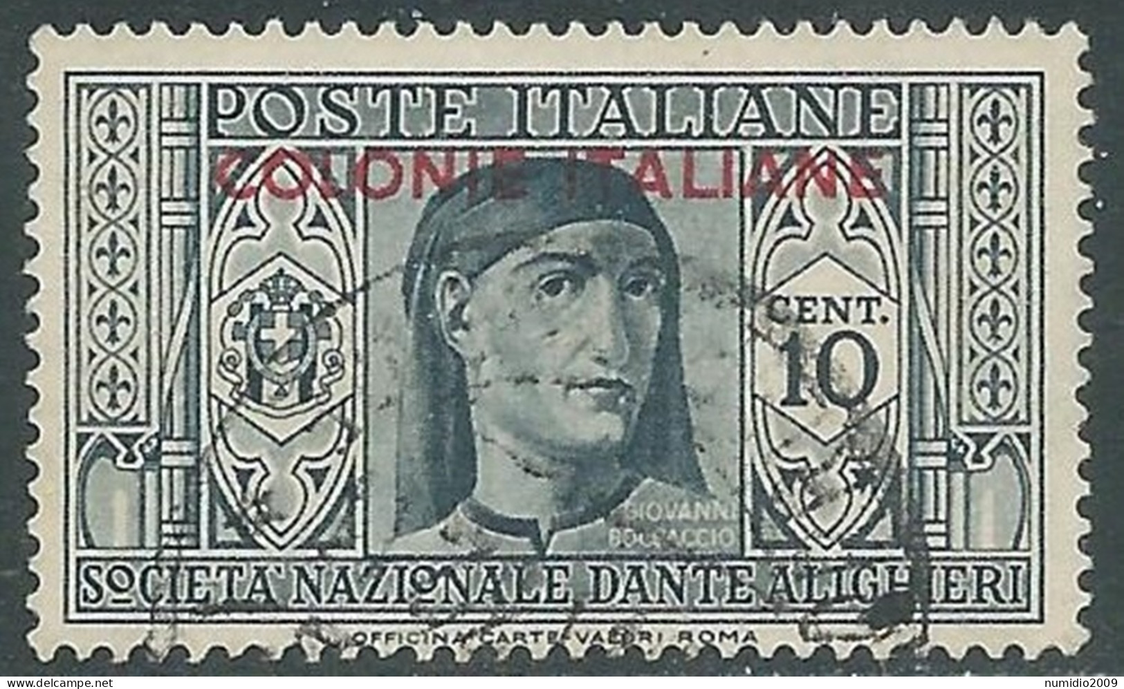 1932 EMISSIONI GENERALI USATO DANTE 10 CENT - RA2-7 - Amtliche Ausgaben