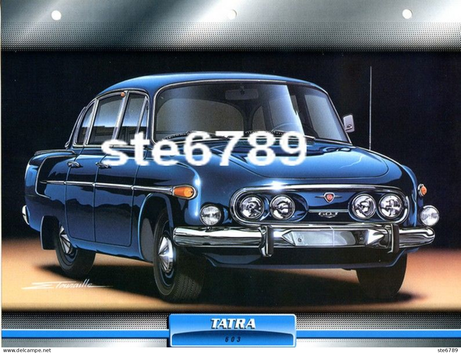 TATRA 603 Voiture Auto Fiche A4 Illustrée Automobile - Voitures