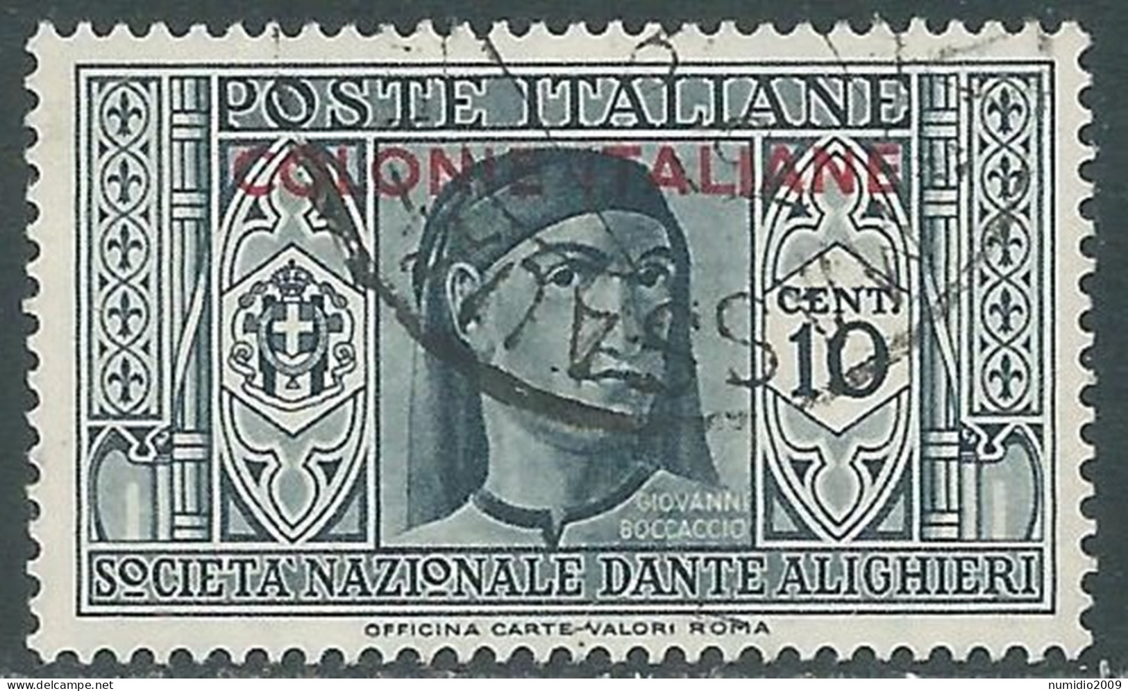 1932 EMISSIONI GENERALI USATO DANTE 10 CENT - RA2 - Emissions Générales