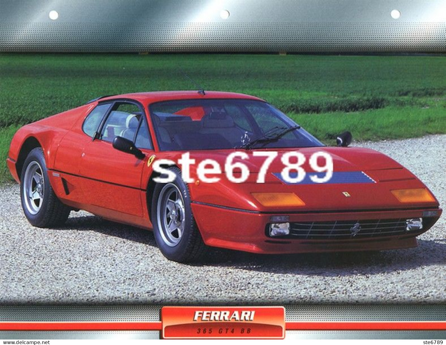 FERRARI 365 GT4 BB Voiture Auto Fiche A4 Illustrée Automobile - Voitures