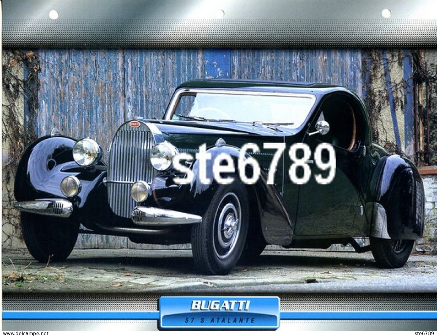 BUGATTI  57 S ATALANTE Voiture Auto Fiche A4 Illustrée Automobile - Autos