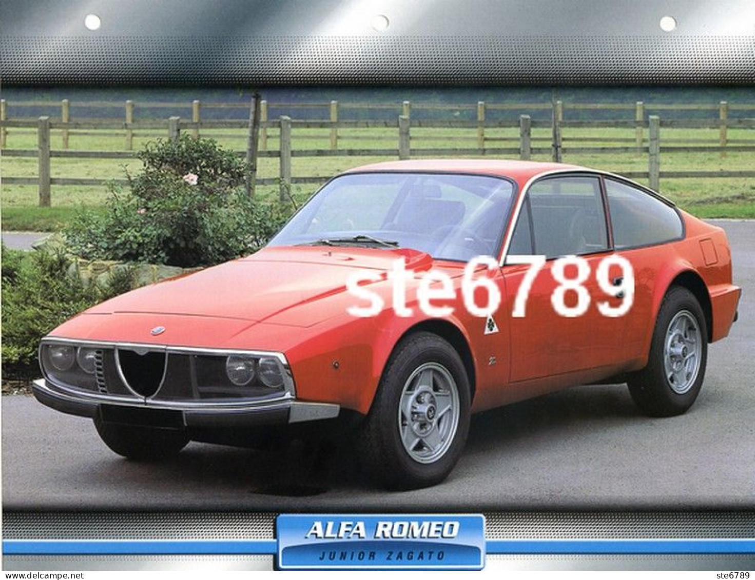 ALFA ROMEO JUNIOR ZAGATO  Voiture Auto Fiche A4 Illustrée Automobile - Cars