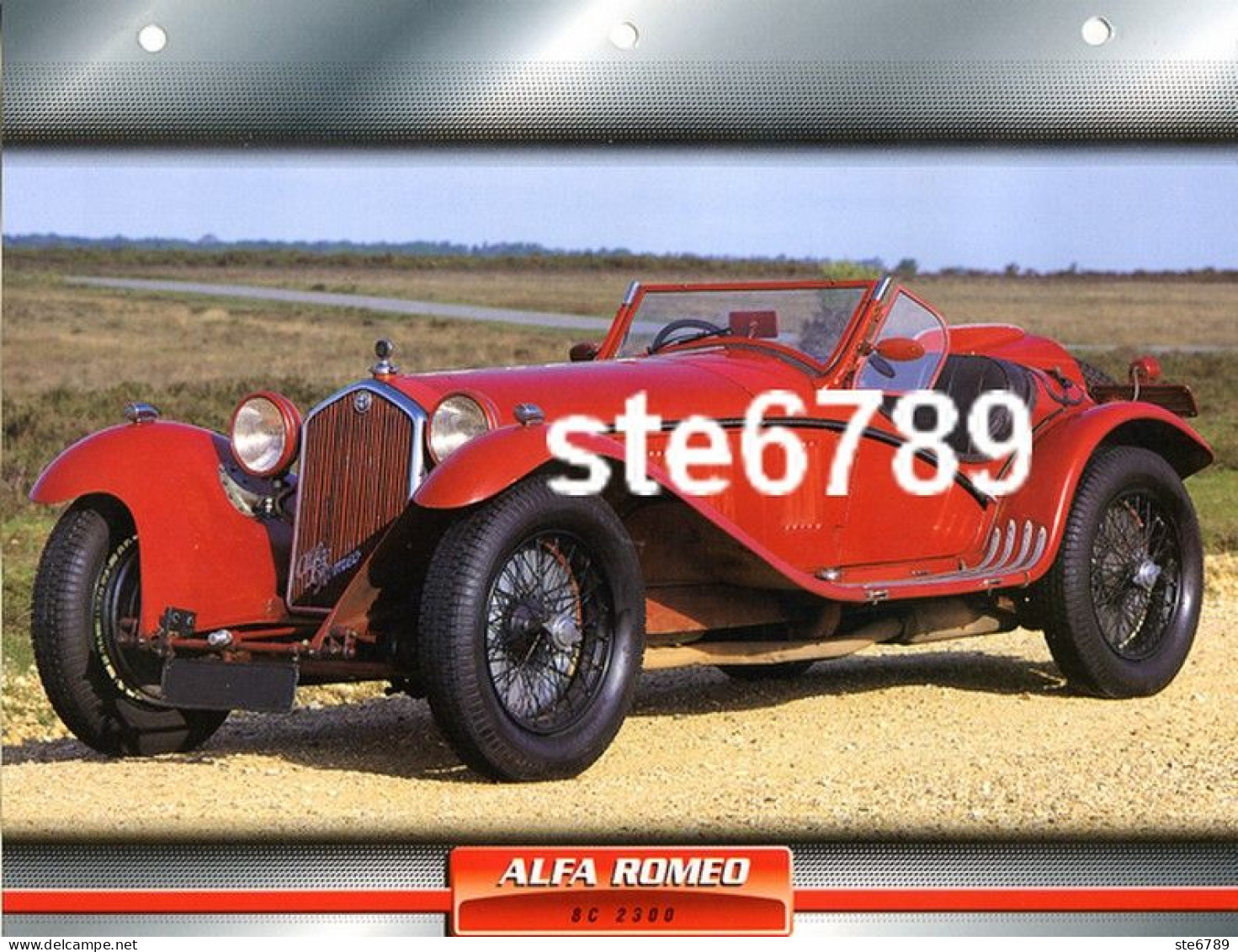 ALFA ROMEO 8C 2300 Voiture Auto Fiche A4 Illustrée Automobile - Coches