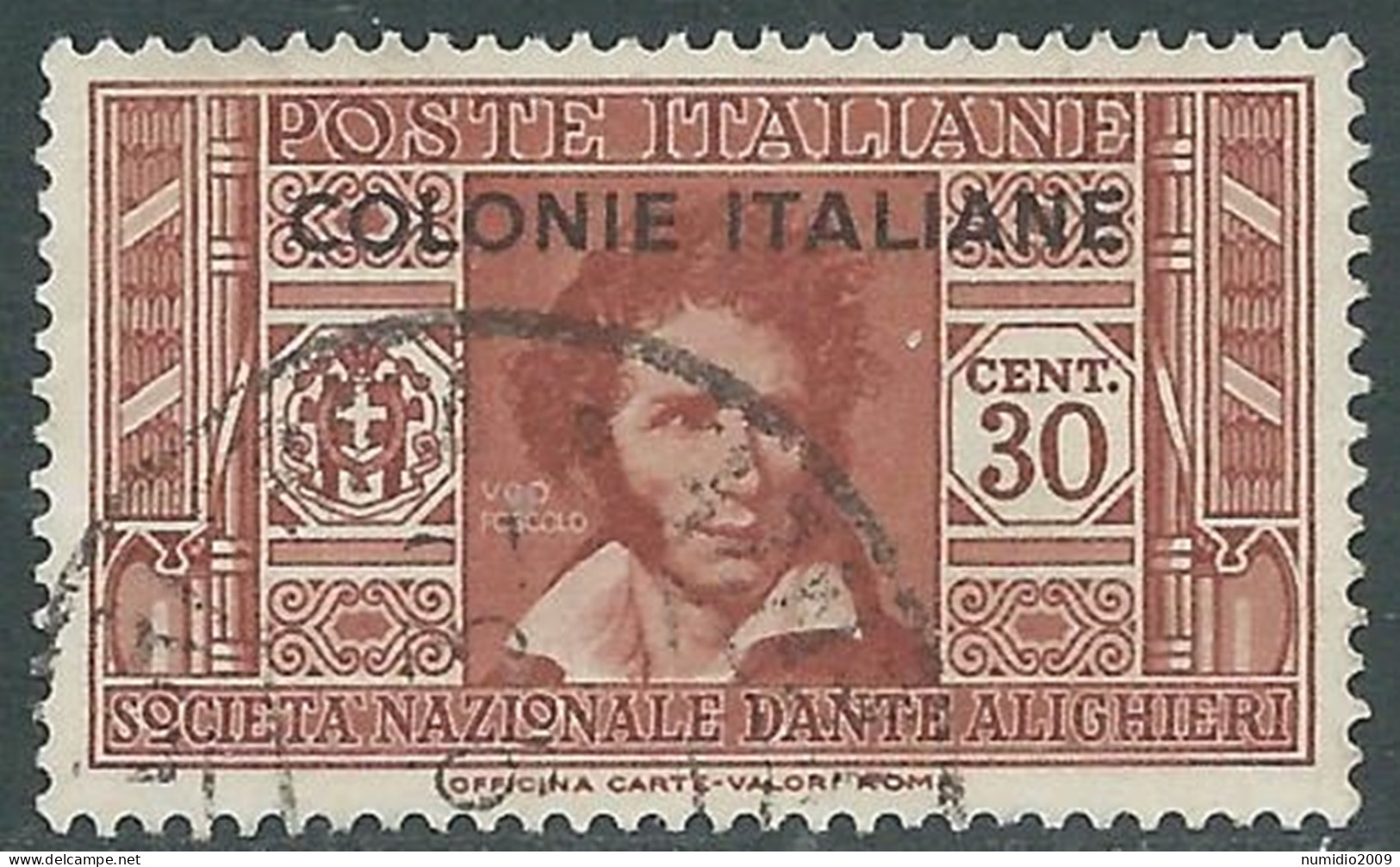 1932 EMISSIONI GENERALI USATO DANTE 30 CENT - RA2-2 - General Issues