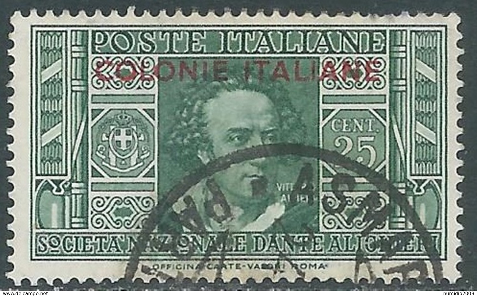 1932 EMISSIONI GENERALI USATO DANTE 25 CENT - RA2-7 - Emissions Générales