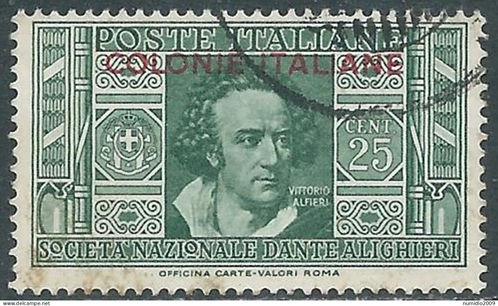 1932 EMISSIONI GENERALI USATO DANTE 25 CENT - RA2-5 - Amtliche Ausgaben