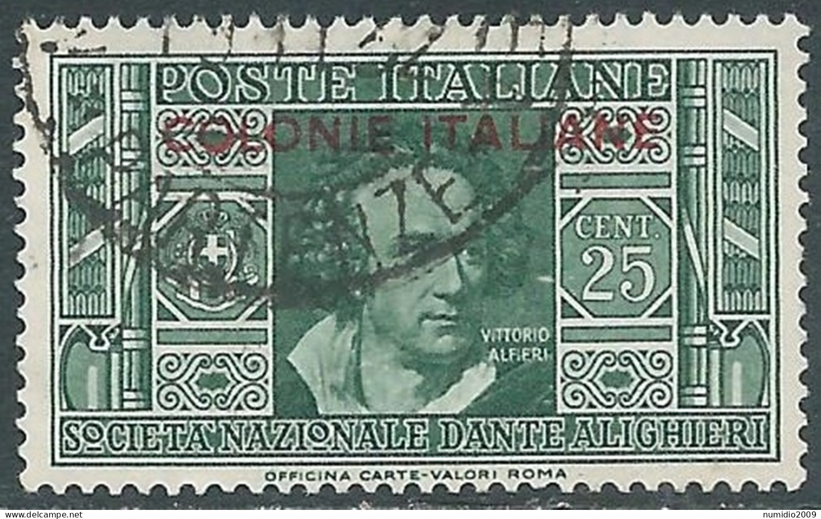 1932 EMISSIONI GENERALI USATO DANTE 25 CENT - RA2-2 - Emissions Générales