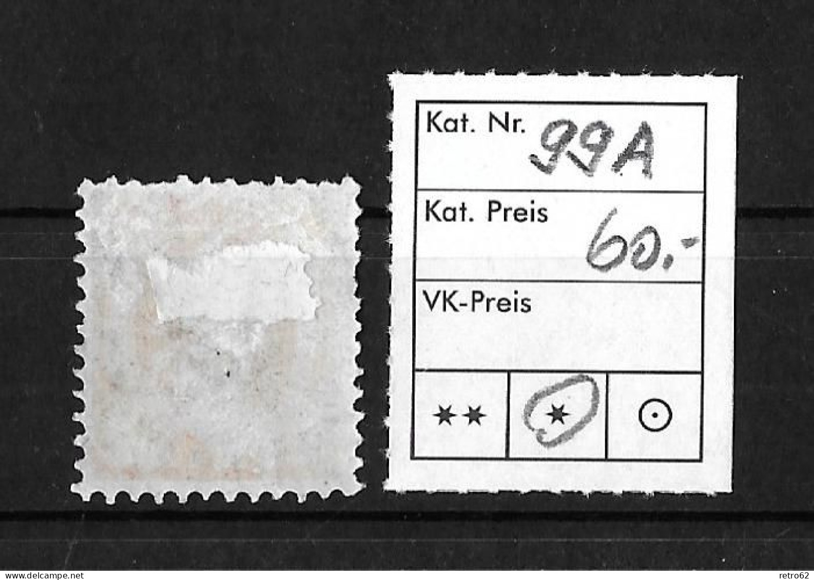 1907 STEHENDE HELVETIA  Faserpapier Mit Wasserzeichen      ►SBK-99A* / Mit Falz CHF 60.-.◄ - Ungebraucht