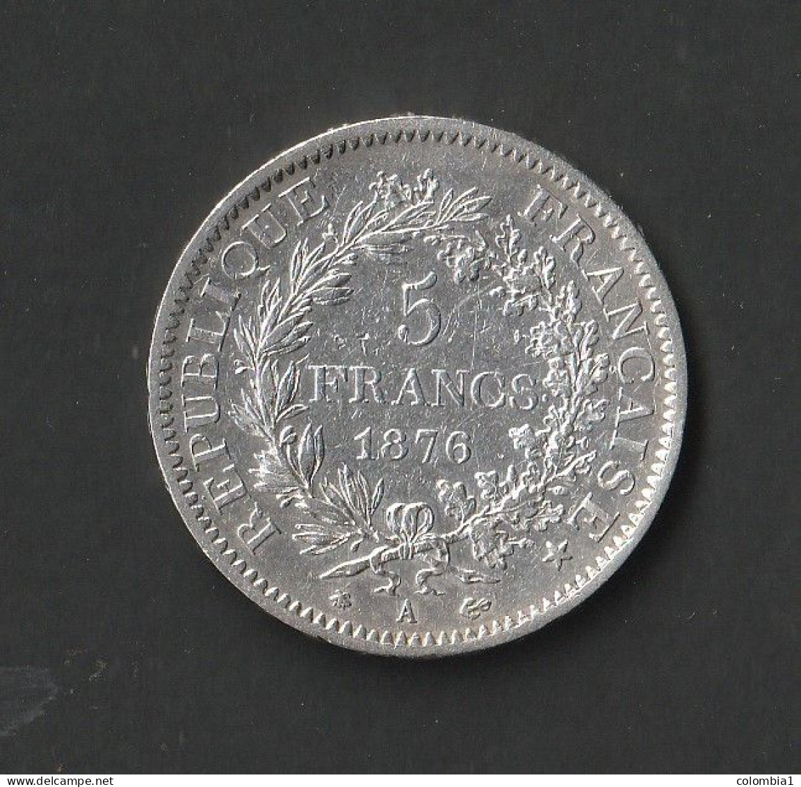 PIECE ARGENT HERCULE 5 Francs De 1876 A - 5 Francs