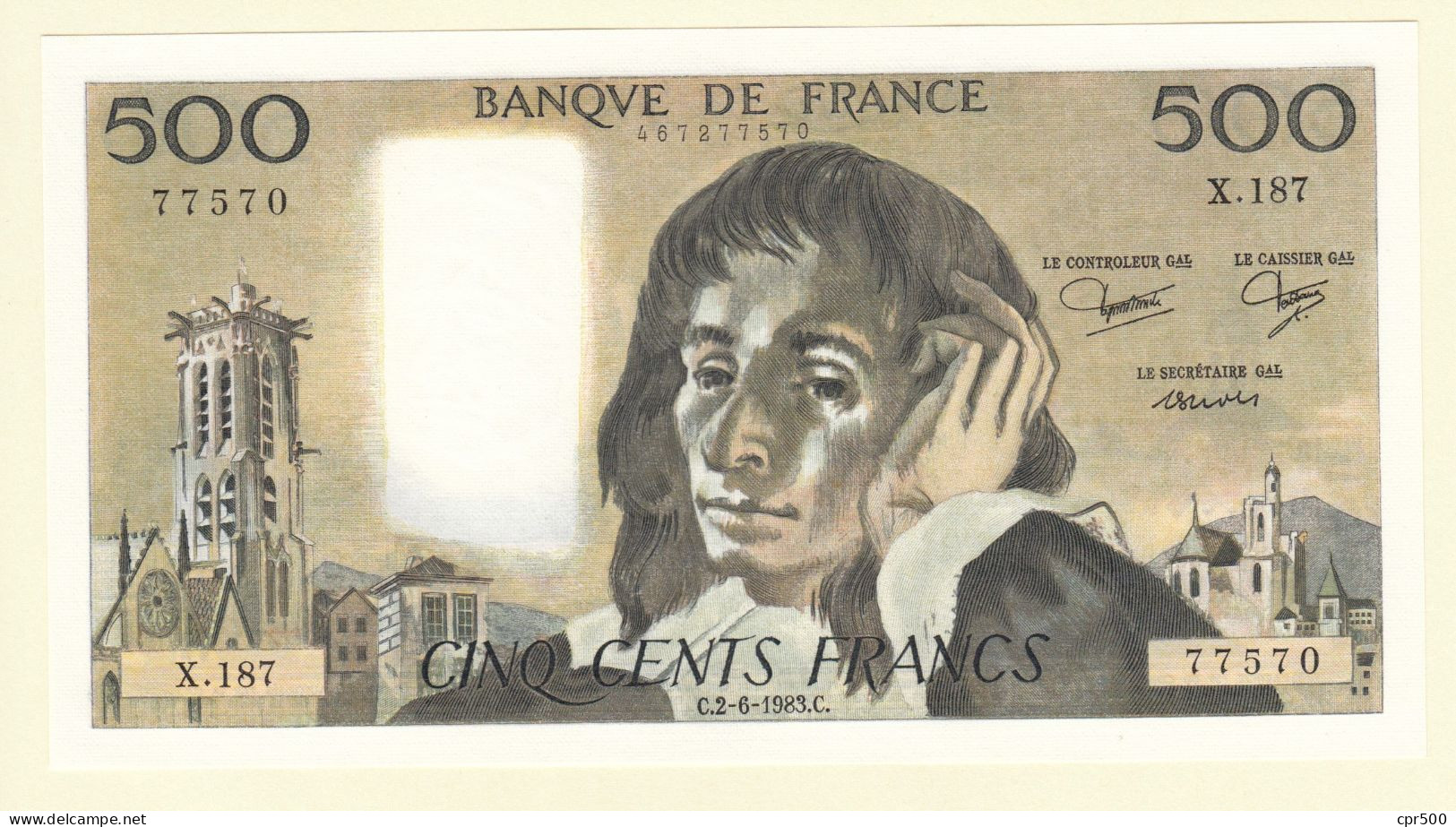 500 Francs PASCAL FRANCE Type 1968 F.71.29 Pr.NEUF - 500 F 1968-1993 ''Pascal''