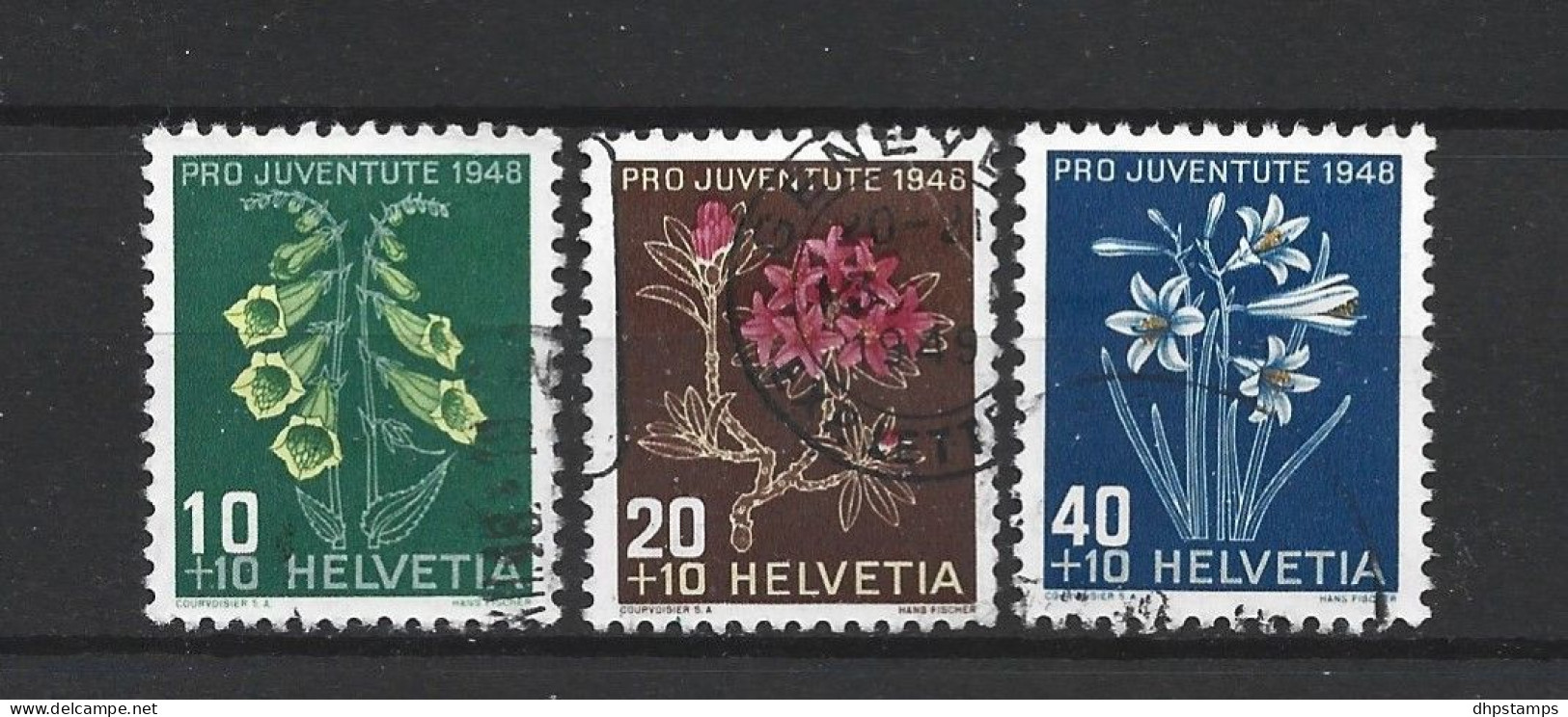 Switzerland 1948 Flowers Y.T. 468/470 (0) - Oblitérés