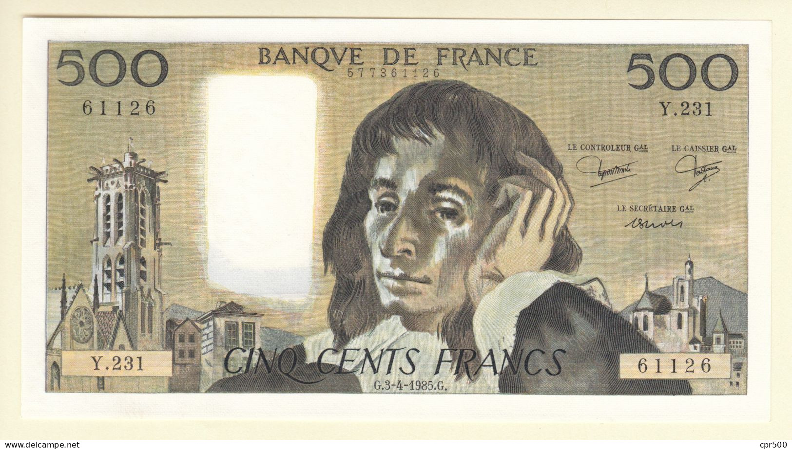 500 Francs PASCAL FRANCE Type 1968 F.71.33 SUP - 500 F 1968-1993 ''Pascal''