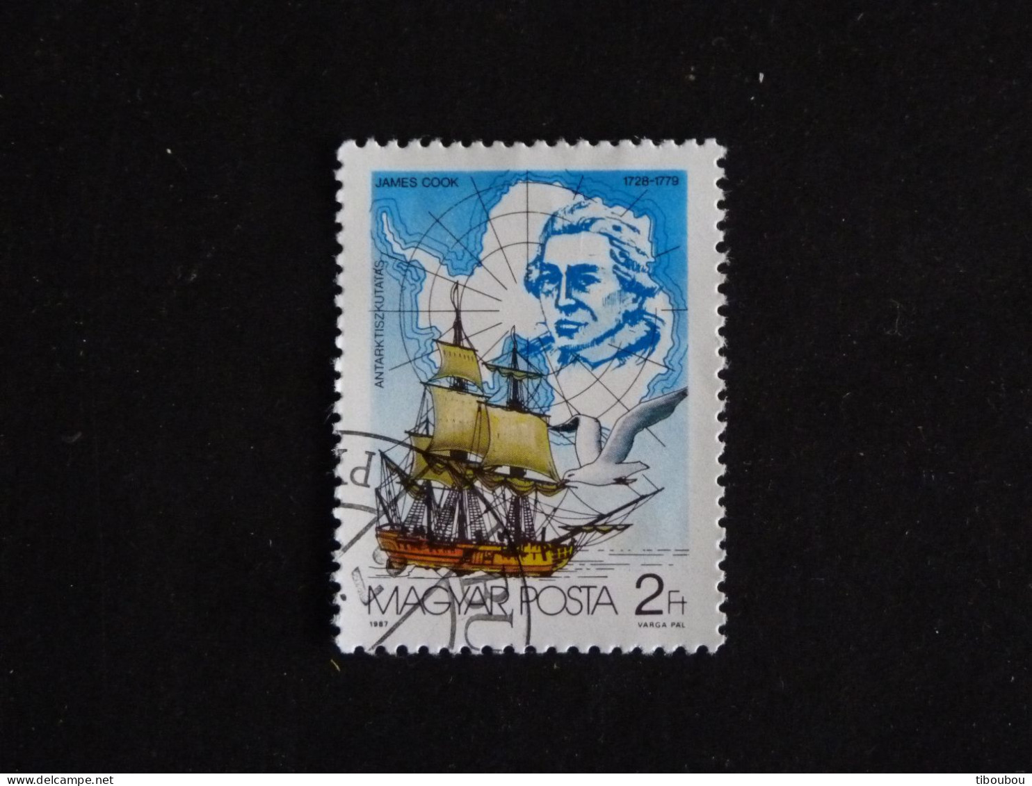 HONGRIE HUNGARY MAGYAR YT 3116 OBLITERE - EXPLORATION ANTARCTIQUE / JAMES COOK - Gebraucht