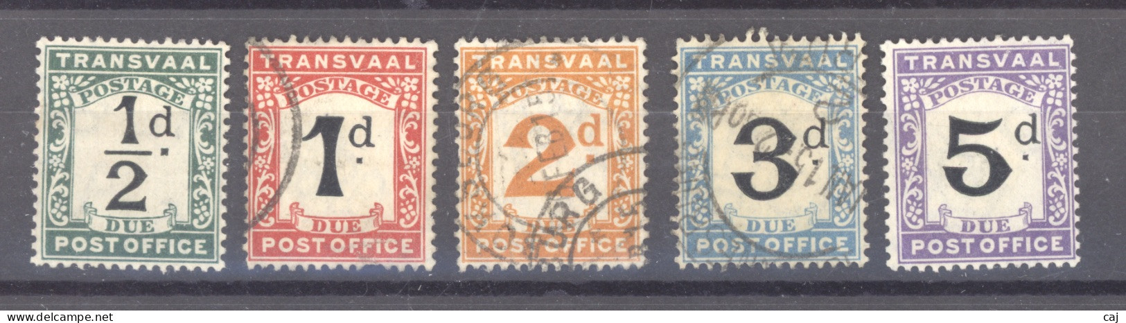 Transvaal  -  Taxes  :  Yv  1-5  * ,  (o) - Transvaal (1870-1909)