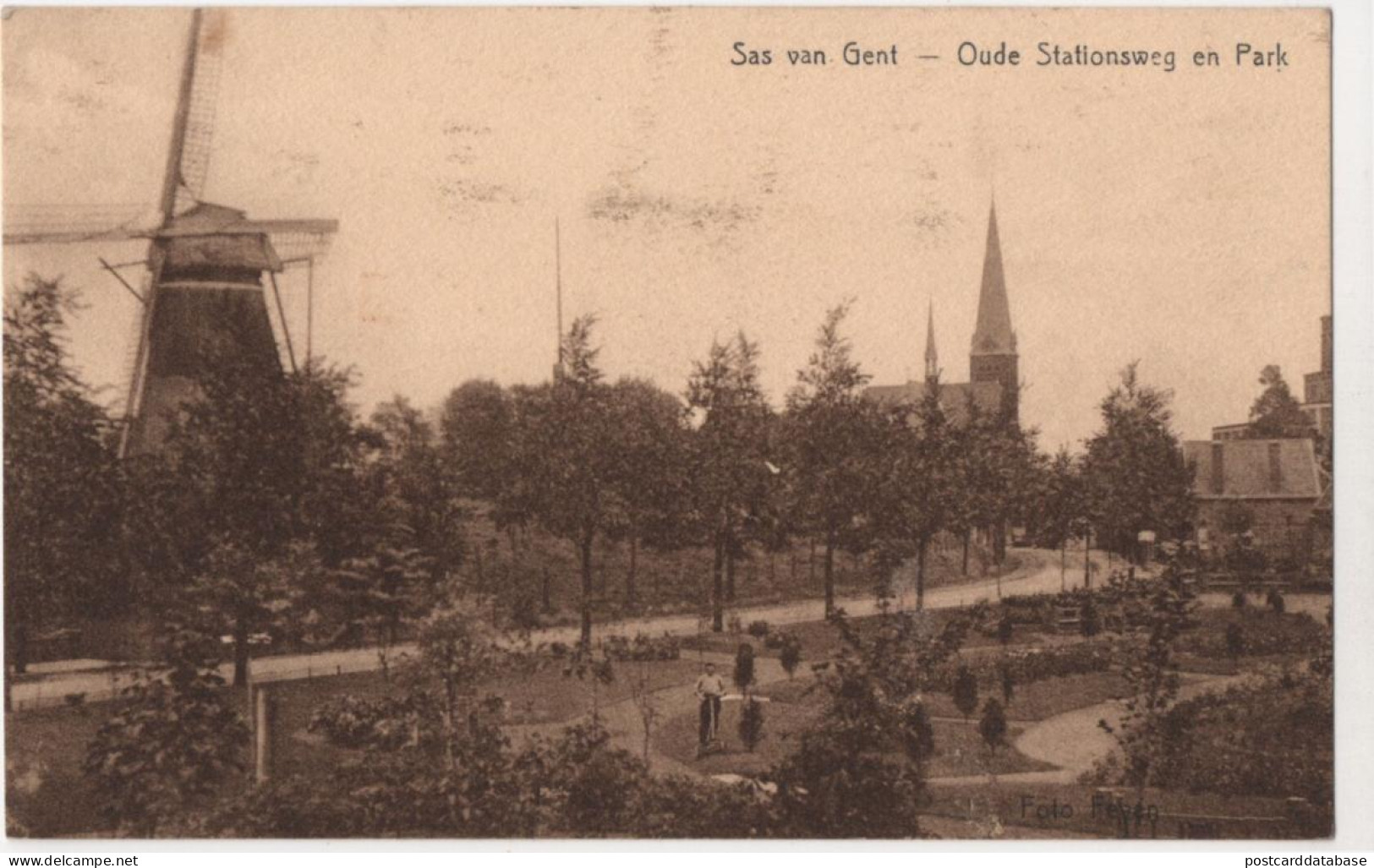 Sas Van Gent - Oude Stationsweg En Park - & Windmill - Sas Van Gent