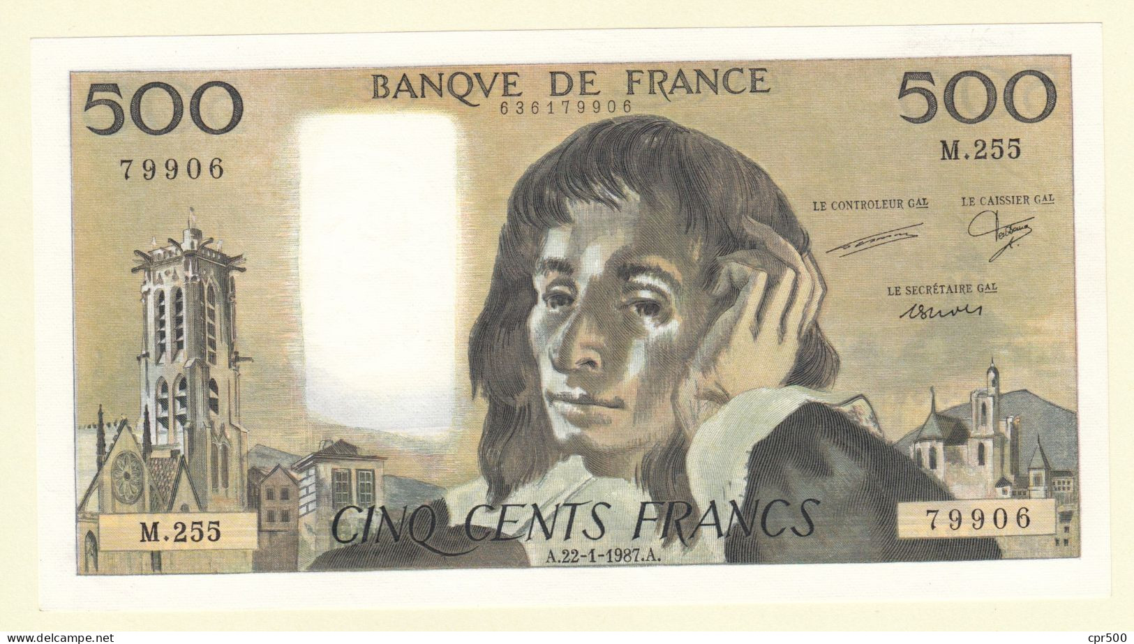 500 Francs PASCAL FRANCE Type 1968 F.71.36 SPL - 500 F 1968-1993 ''Pascal''